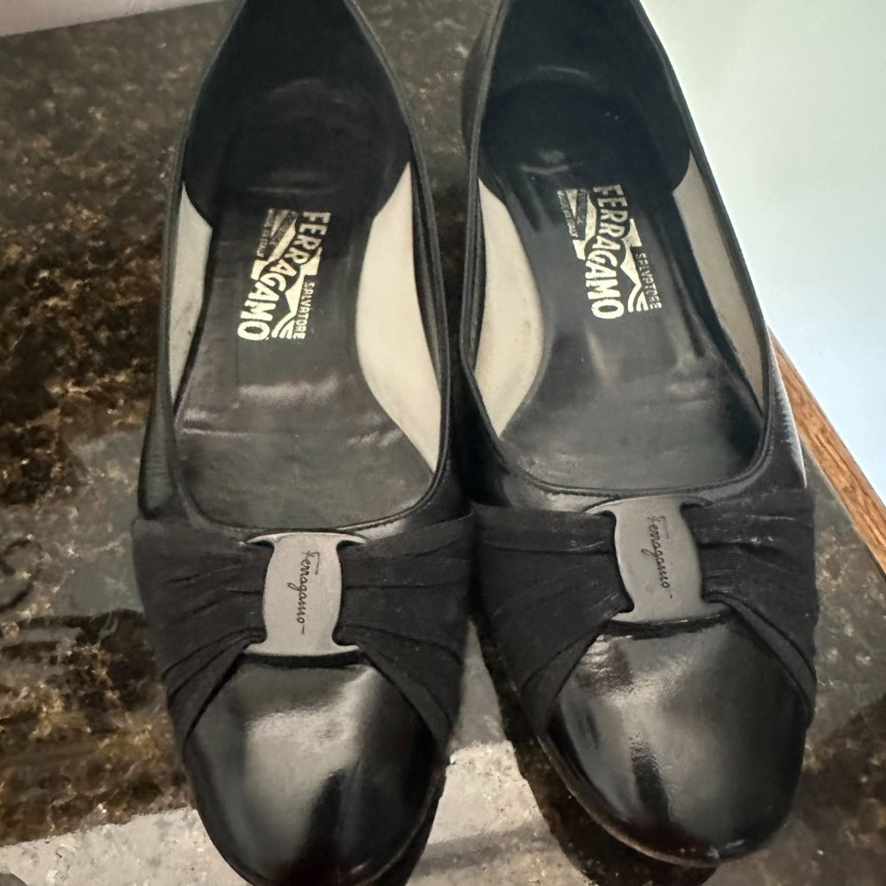 Ferragamo Black Flats
